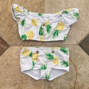 Janie and Jack Pineapple Print baby Swim Set